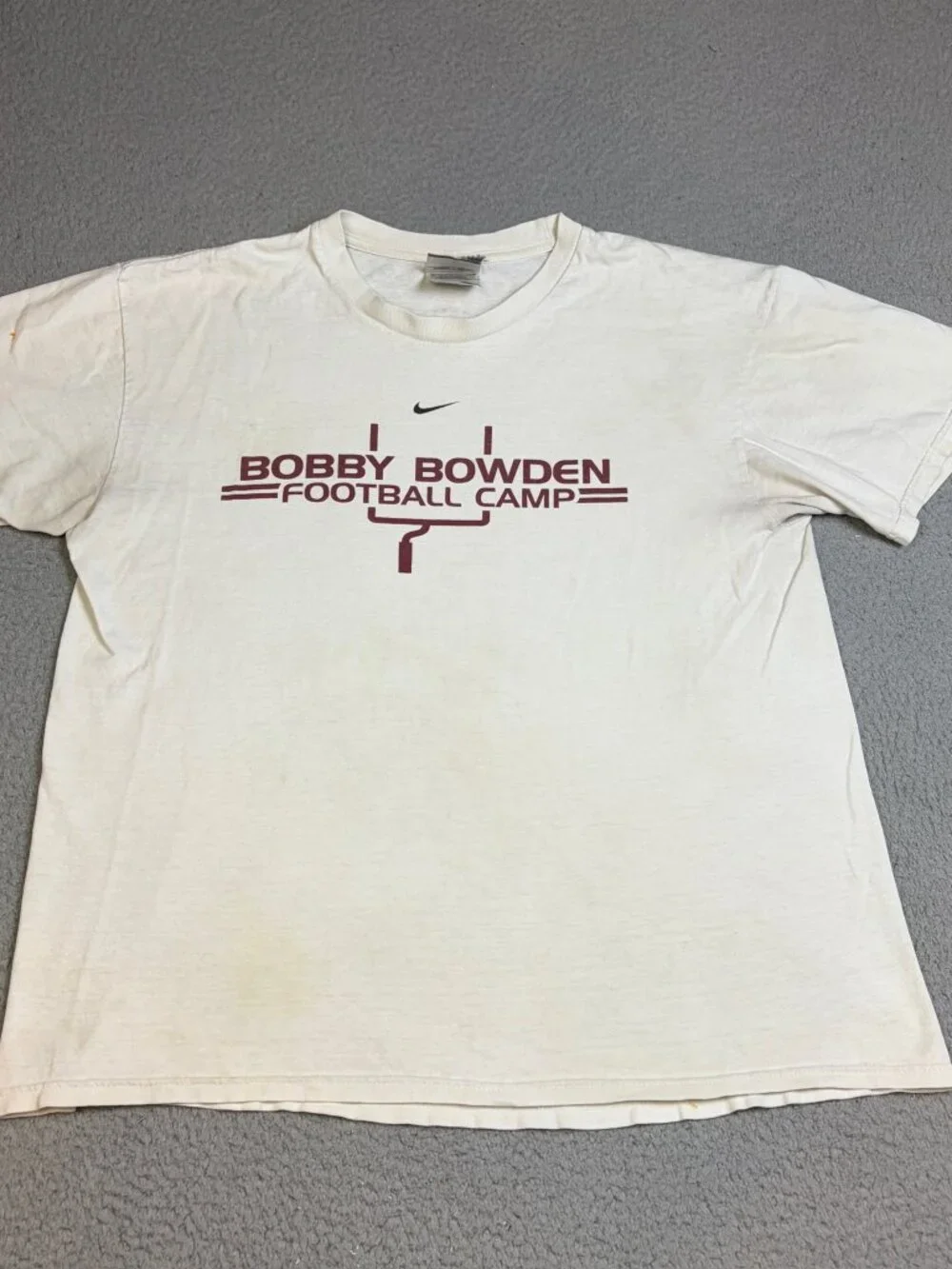 Vintage Bobby Bowden Football Camp Nike Shirt Mens Size XL Florida State